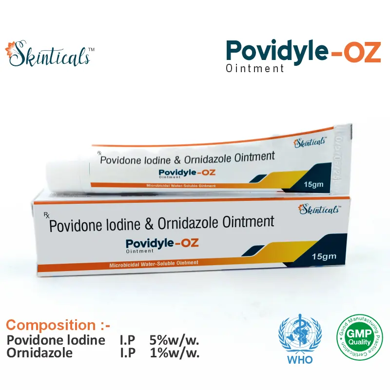 Povidone Iodine 5% w/w + Ornidazole 1% w/w Cream PCD Pharma Franchise
